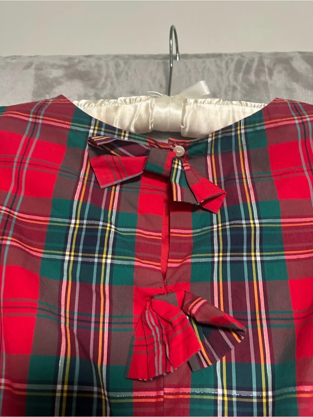 Crewcuts Holiday Dress Girls 12 Plaid Red Green Christmas Pockets